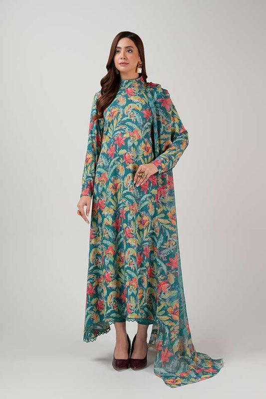 3 Pcs Women's Unstitched Khaddar Digital Print Suit