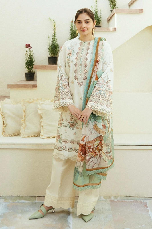 3 Pcs Women's Unstitched Embroidered Suit